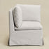Nelly Performance Corner Banquette Chair - Light Gray Modern Corner Banquette Chair | Corner Banquette Seating | Kinwell Furniture | Modular Dining Banquette